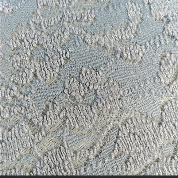 Free People Silver Lace Peplum Blouse Top Large - Picture 4 of 6